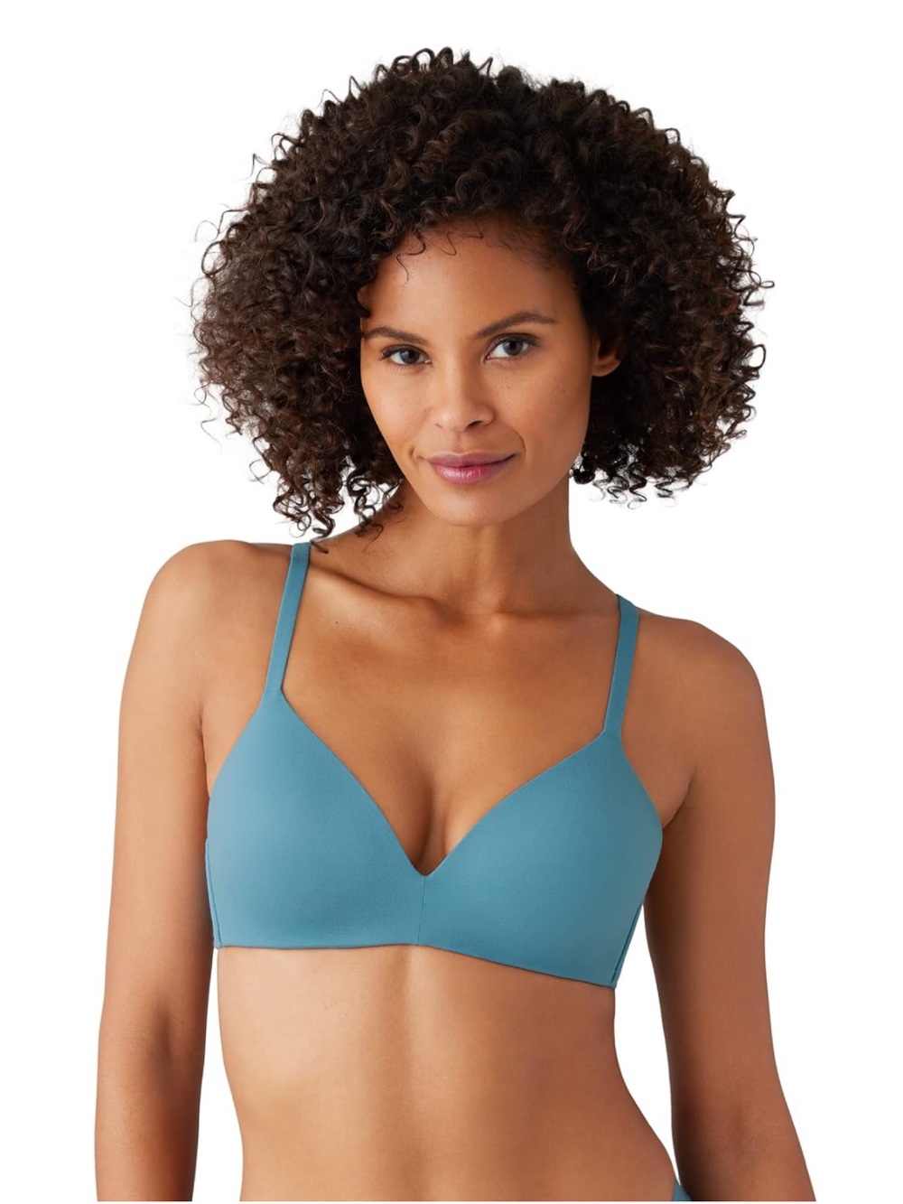Wacoal Women's How Perfect Wire Free Bra in Blue size 34B